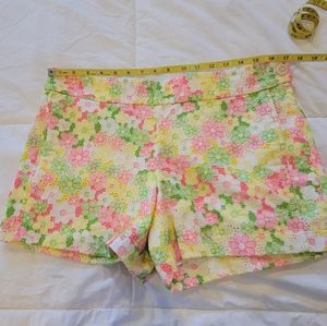 Lilly Pulitzer Sloane Shorts Multi Floral Sunbonnet Lace 10